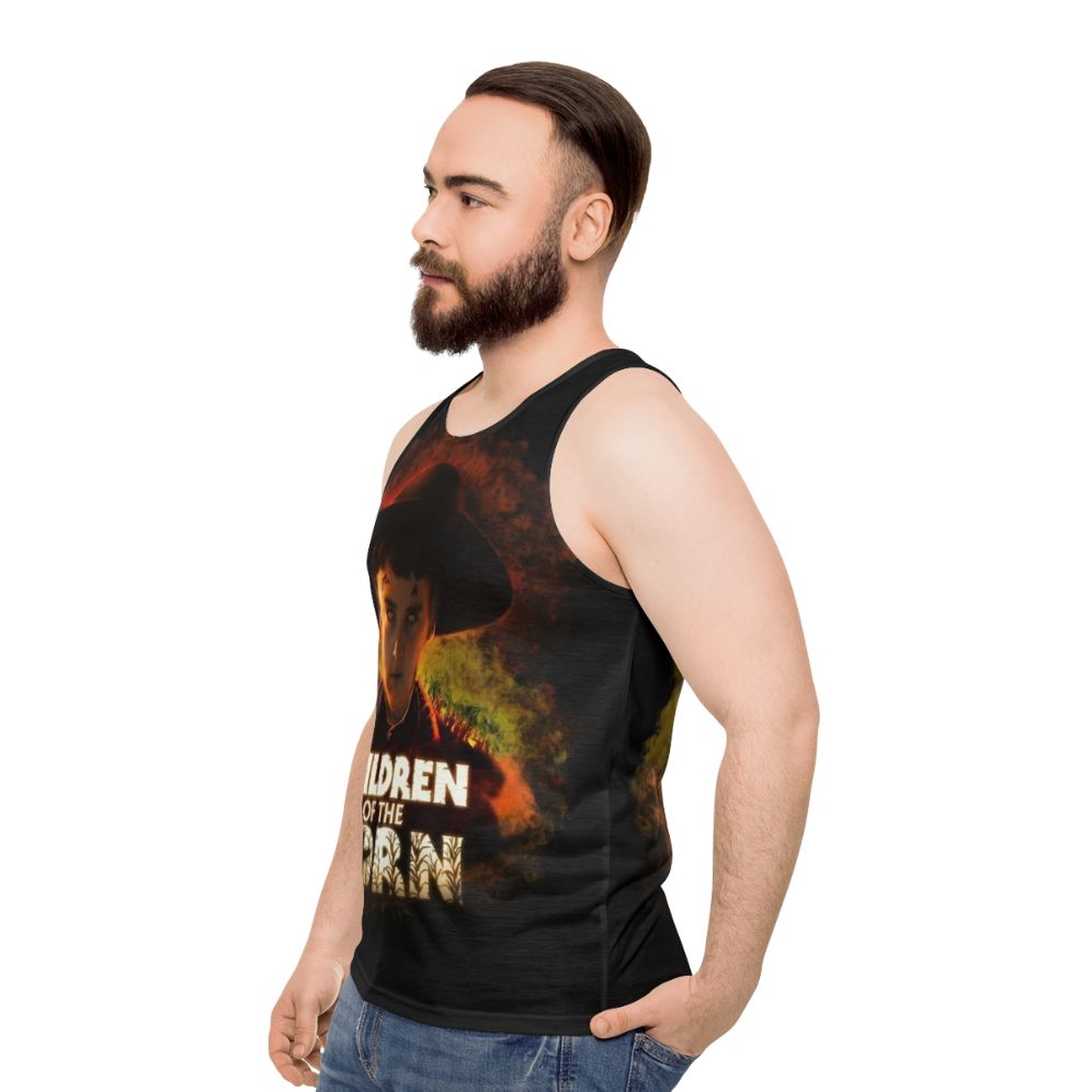 "Children of the Corn" unisex tank top for horror movie fans - men side