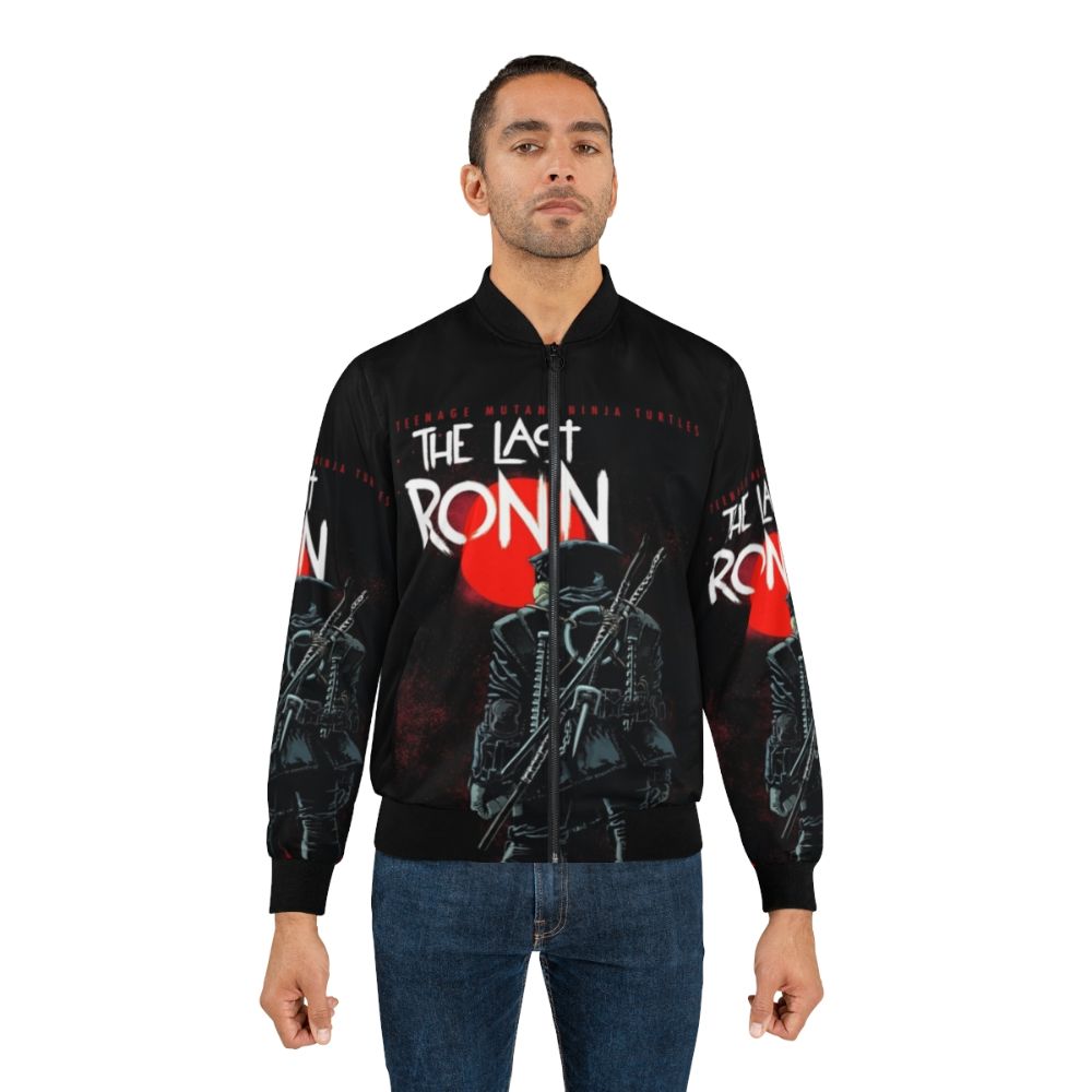 Last Ronin Inspired Bomber Jacket with Teenage Mutant Ninja Turtles Graphics - Lifestyle