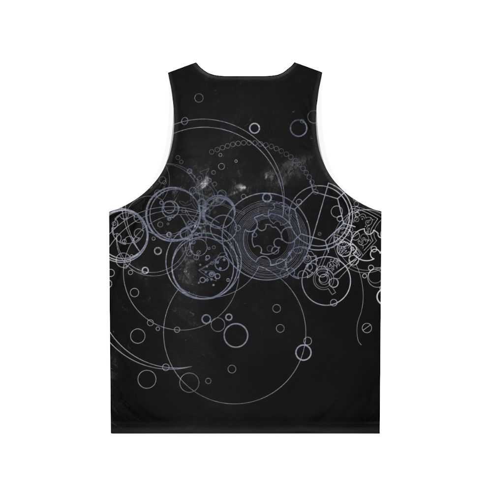 Gallifreyan Time Lord Unisex Silver Tank Top - Back