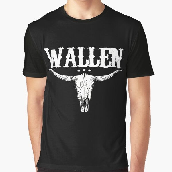 Vintage-style graphic t-shirt featuring country and pop music artist Morgan Wallen's logo and tour imagery