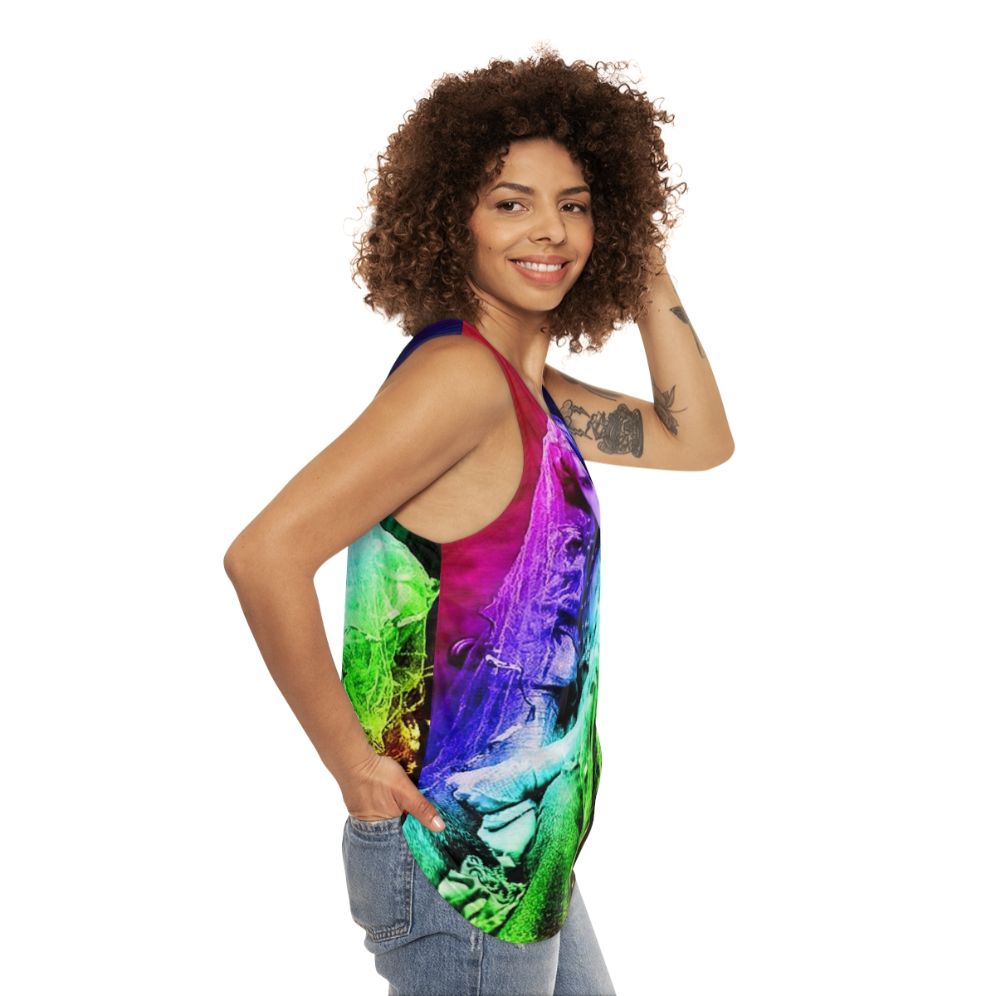 Vampire Unisex Tank Top with Abstract Nature Designs - women side