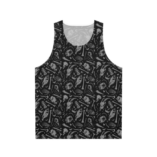 Bones Unisex Tank Top with Skull Pattern