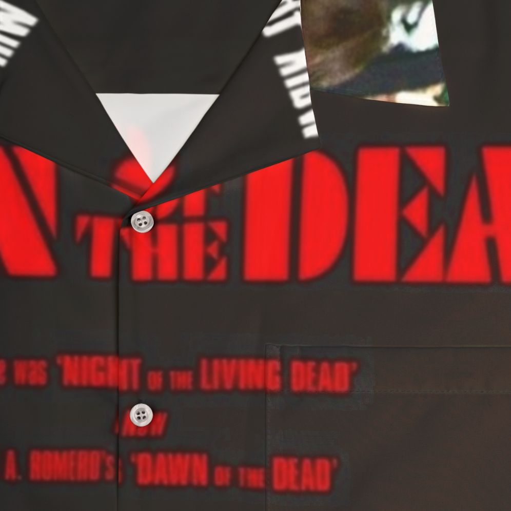 Vintage Dawn Of The Dead zombie Hawaiian shirt - Detail