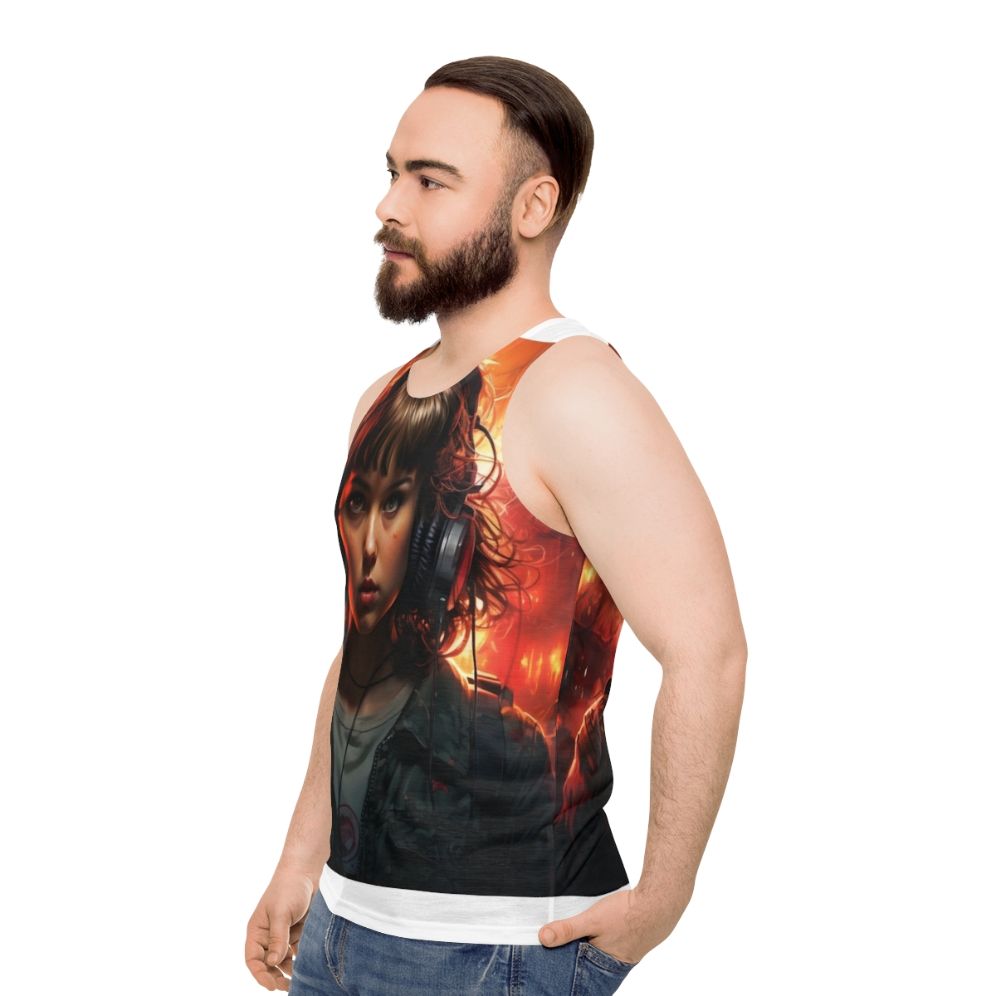 Stranger Things Eleven Unisex Tank Top - men side