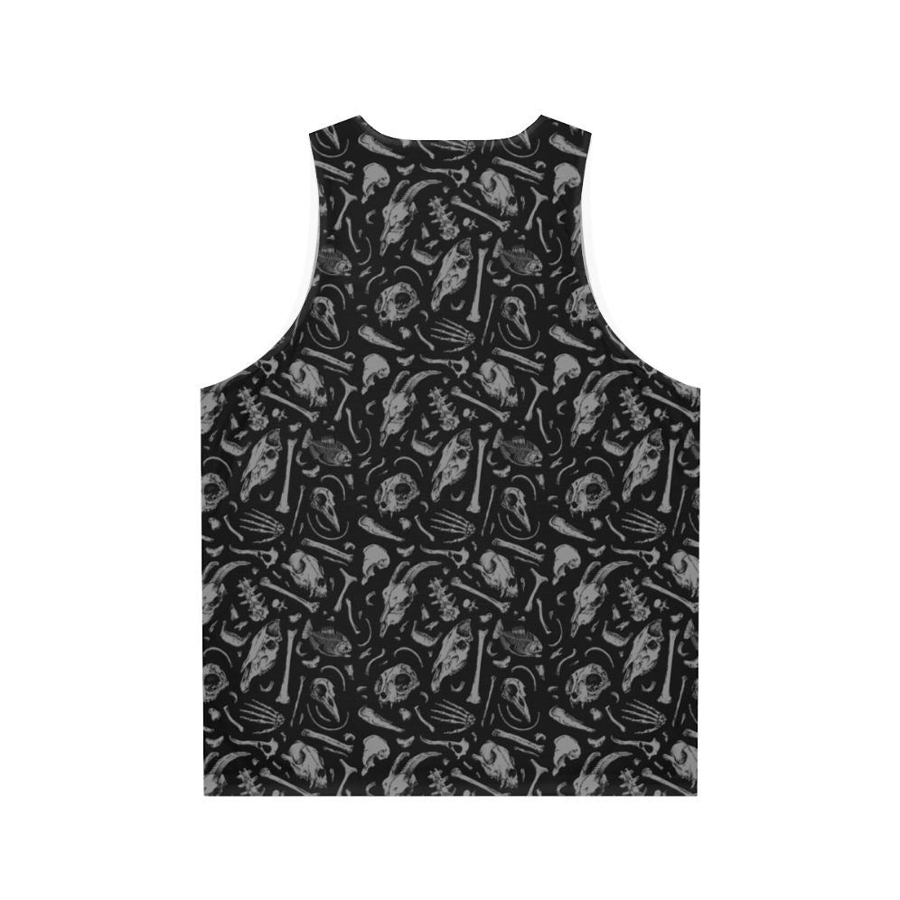 Bones Unisex Tank Top with Skull Pattern - Back