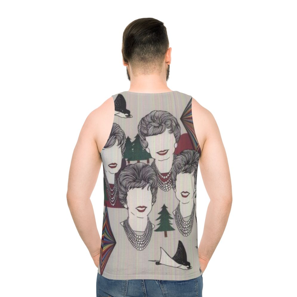 STRFKR unisex tank top with psychedelic album cover art - men back