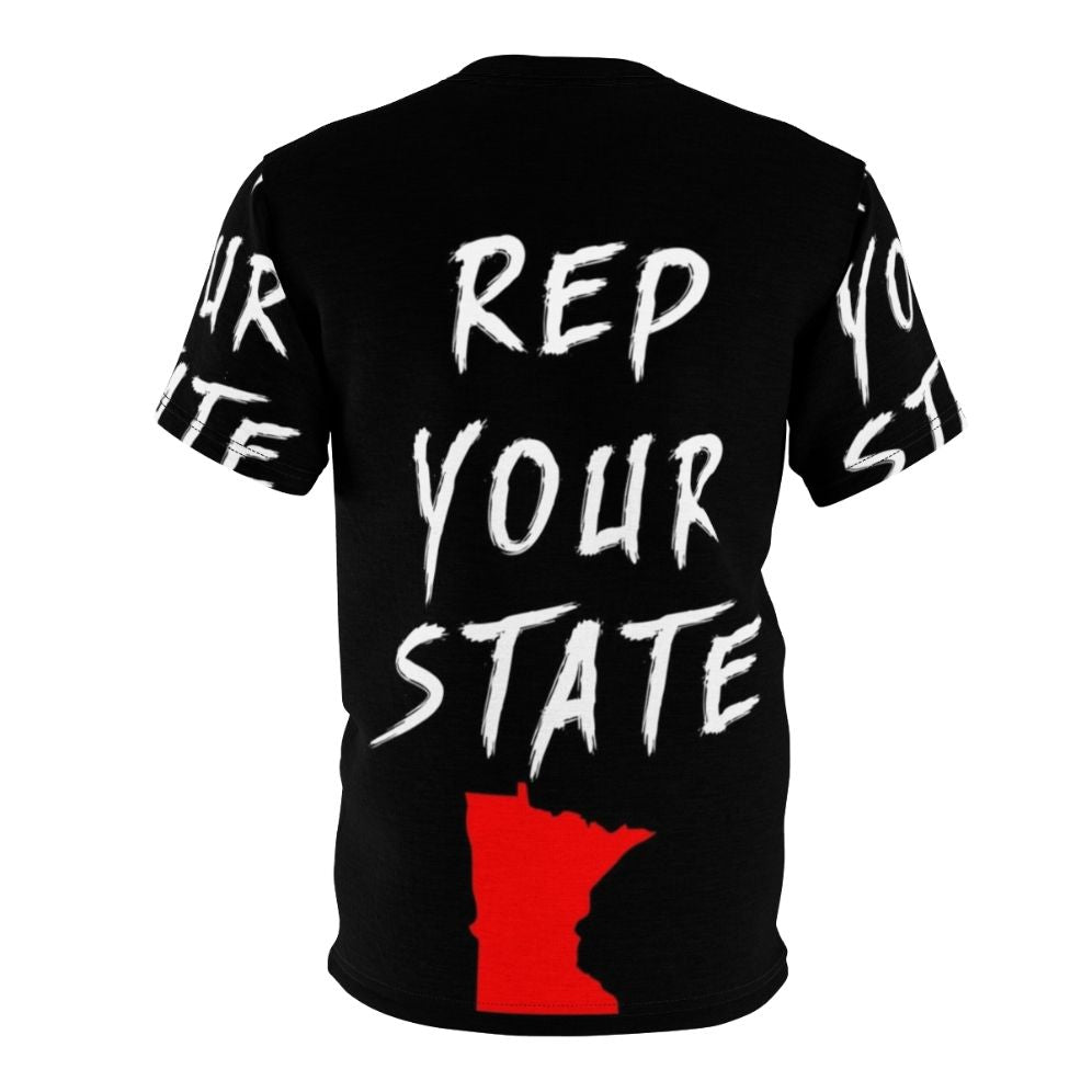 Minnesota state pride t-shirt design with map and flag - Back