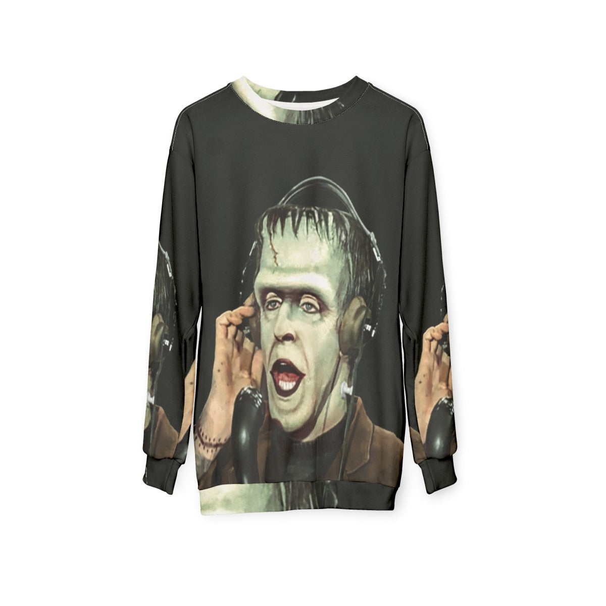 The Munsters Herman Munster at the Radio Unisex Sweatshirt - hanging