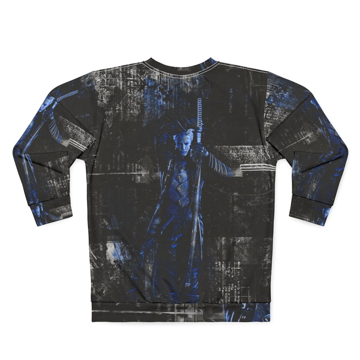 Vergil Demon Trigger Blue Sweatshirt - Back