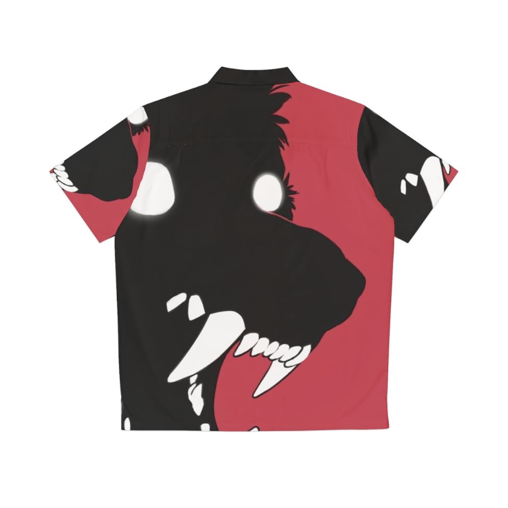 Black Shuck Hawaiian shirt with cryptid, monster, and werewolf design - Back