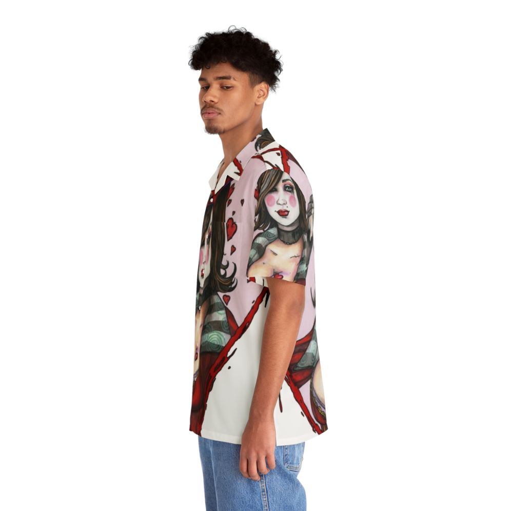 Moxxi Hawaiian Shirt with Tropical Print Design - People Left