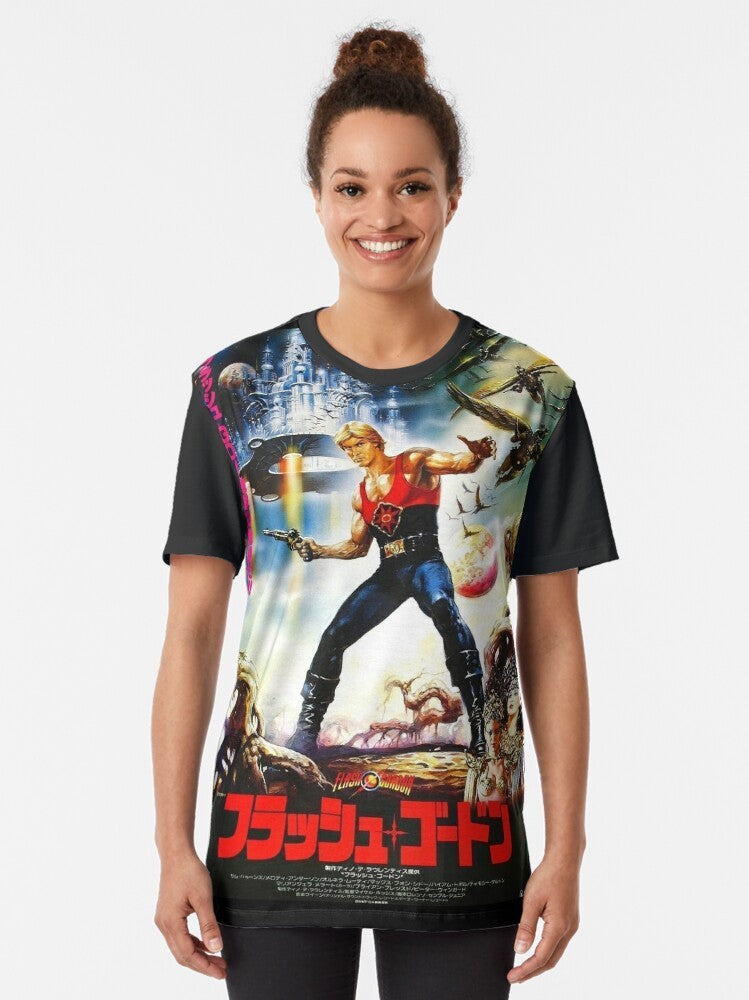 Flash Gordon Japanese Graphic T-Shirt - Women