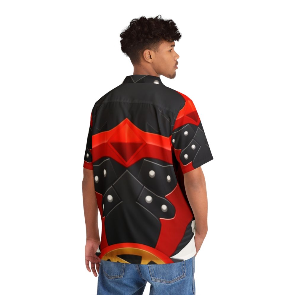 Psycho Red Hawaiian Shirt with Power Rangers Inspired Design - People Back