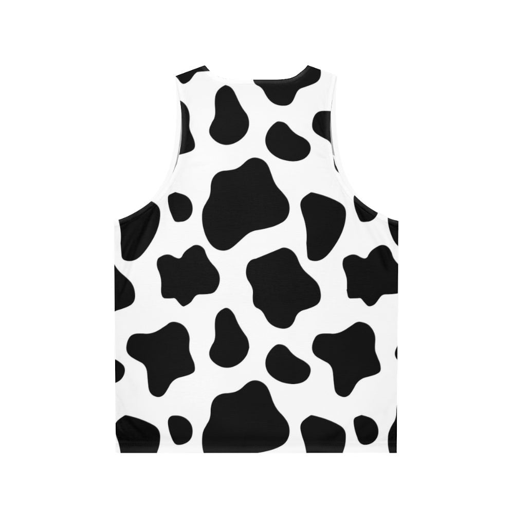 Cow Spots Pattern Unisex Tank Top - Back