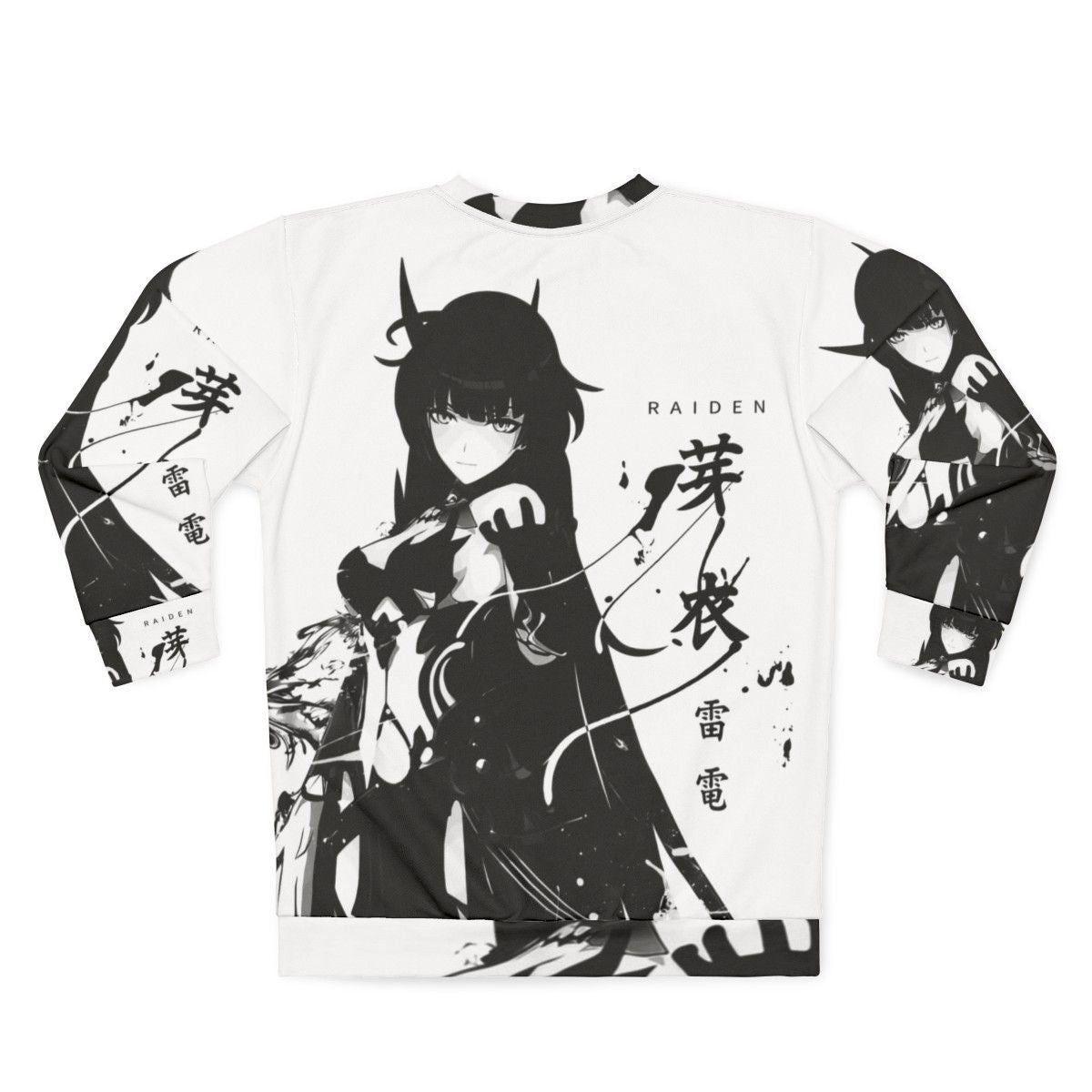 Lightning Raiden Sweatshirt - Honkai Impact 3rd Anime Girl - Back