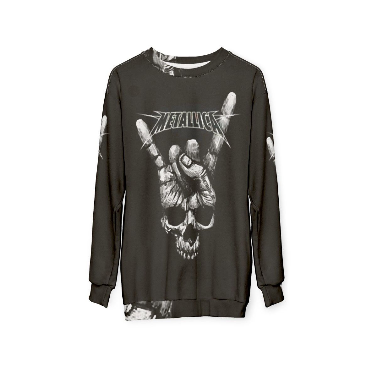 Metalica logo graphic trending band sweatshirt - hanging