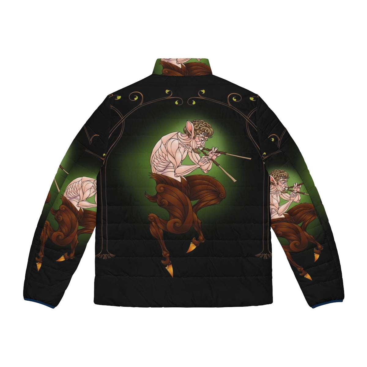 Faun-inspired puffer jacket with mythological design - Back