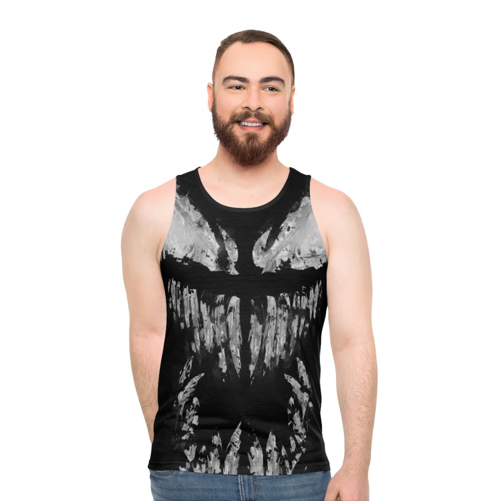 Venomous symbiote graphic on a unisex tank top - men