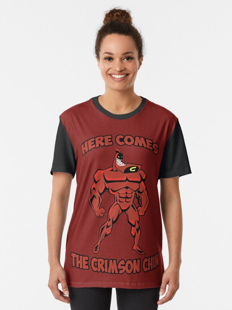 The Crimson Chin Graphic T-Shirt - Funny Cartoon Tee from The Fairly OddParents - Women