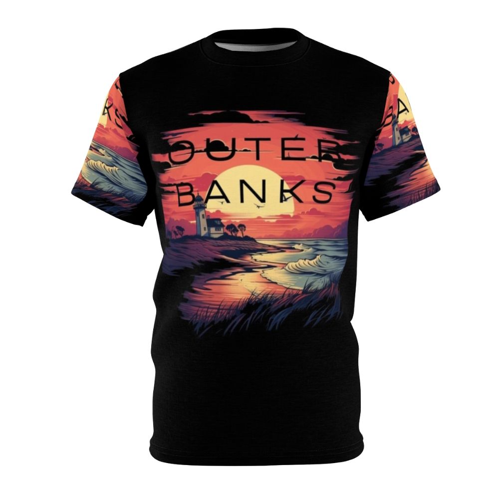 Outer Banks inspired all-over-print t-shirt featuring the Pogues crew