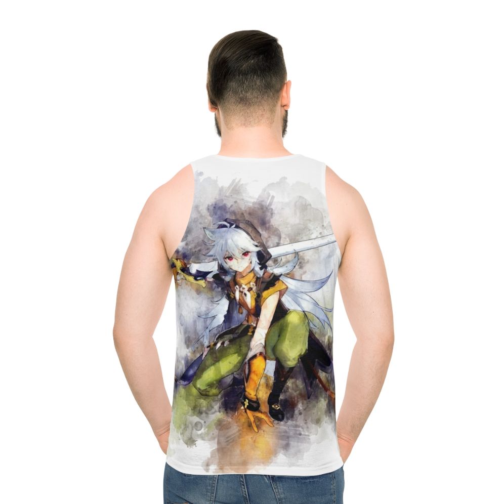 Genshin Impact Razor Unisex Anime Tank Top - men back