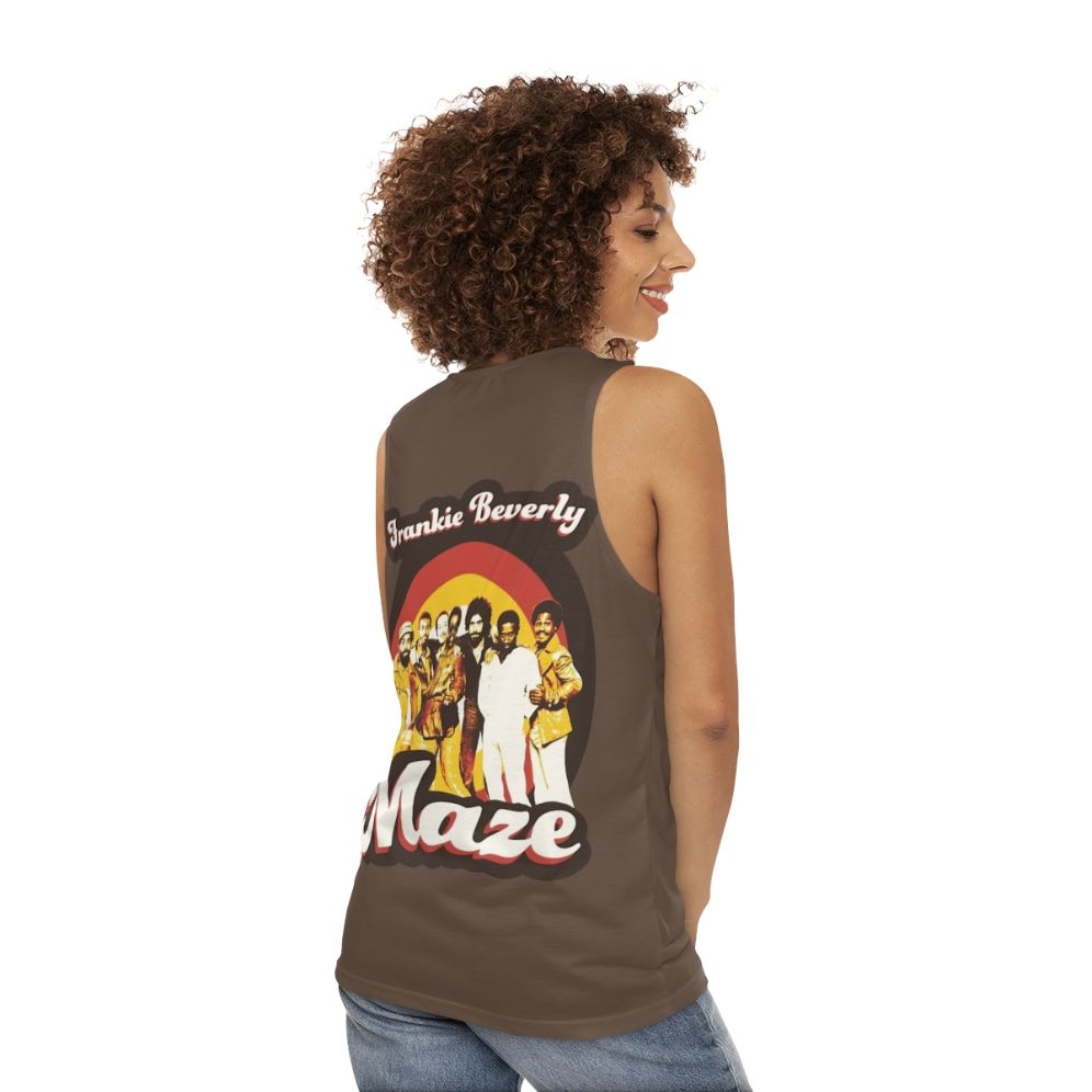 Frankie Beverly and Maze 70s Funky Soul Unisex Tank Top - women back