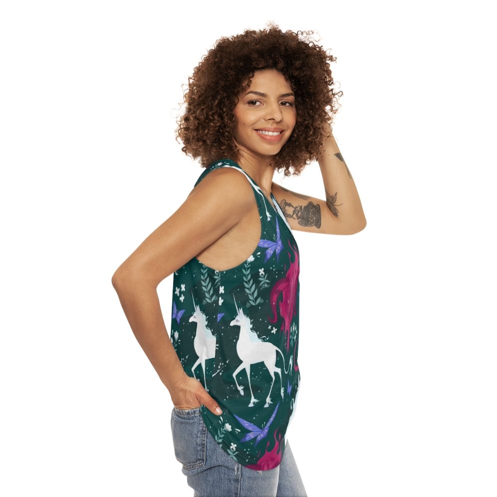 The Last Unicorn Unisex Tank Top - women side