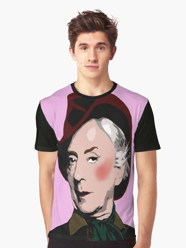 Quentin Crisp icon graphic t-shirt with rainbow design - Men