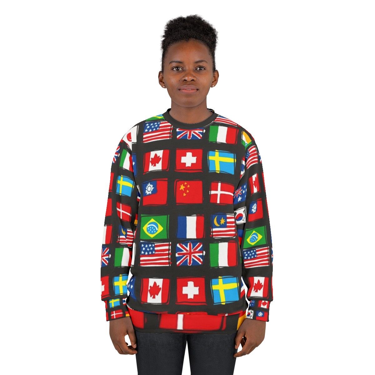 World flag sweatshirt - women