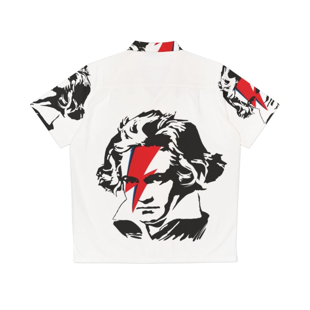 Beethoven x Ziggy Stardust Hawaiian Shirt featuring iconic musicians - Back