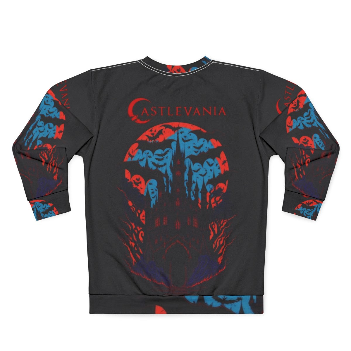 Castlevania Netflix Inspired Sweatshirt with Alucard and Belmont Designs - Back