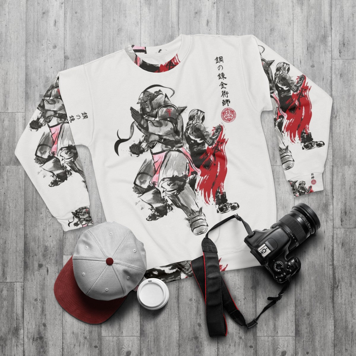 Brotherhood Sumi E Fullmetal Alchemist Anime Sweatshirt - flat lay