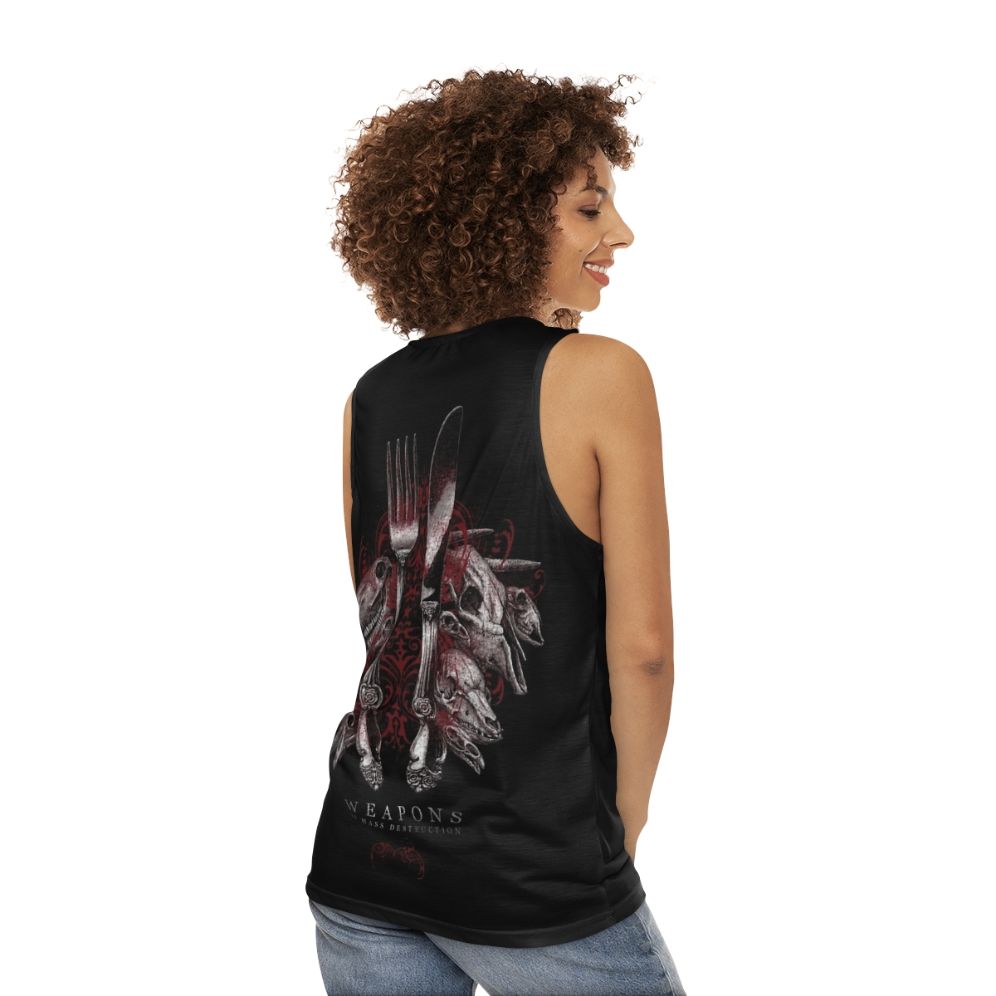 Anti-War Pacifist Unisex Tank Top - women back