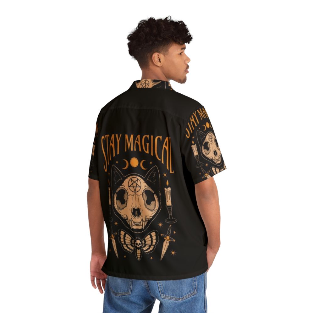 Mystical Hawaiian Shirt with Occult and Zodiac Motifs - People Back