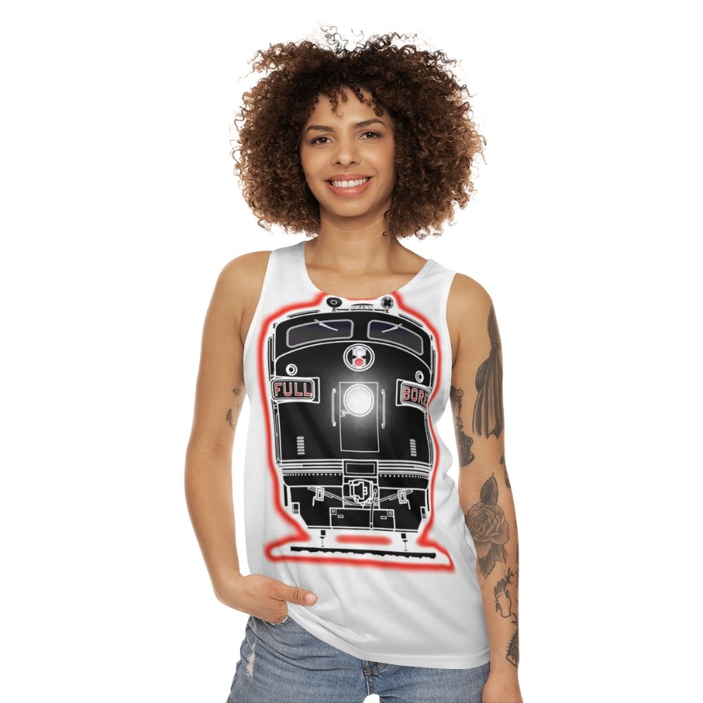 Diesel locomotive unisex tank top - women