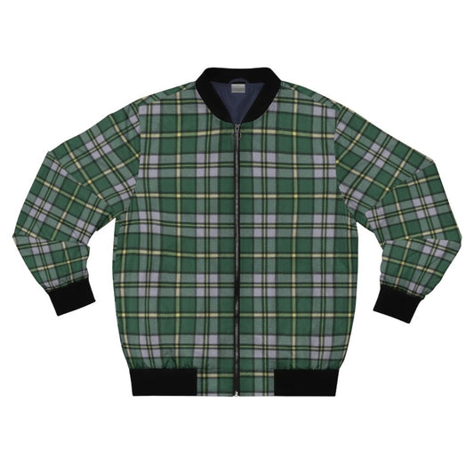 Cape Breton Island Tartan Bomber Jacket featuring a classic tartan pattern from the Canadian province of Nova Scotia