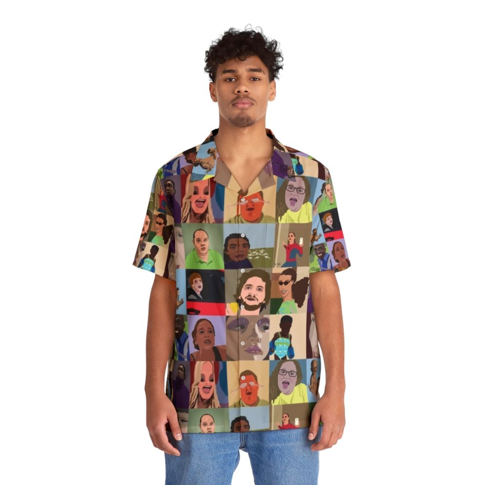 Vine Compilation Hawaiian Shirt featuring internet memes and pop culture references - People Front