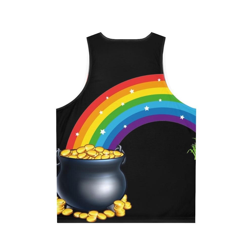 Unisex pot of gold at the end of the rainbow tank top - Back