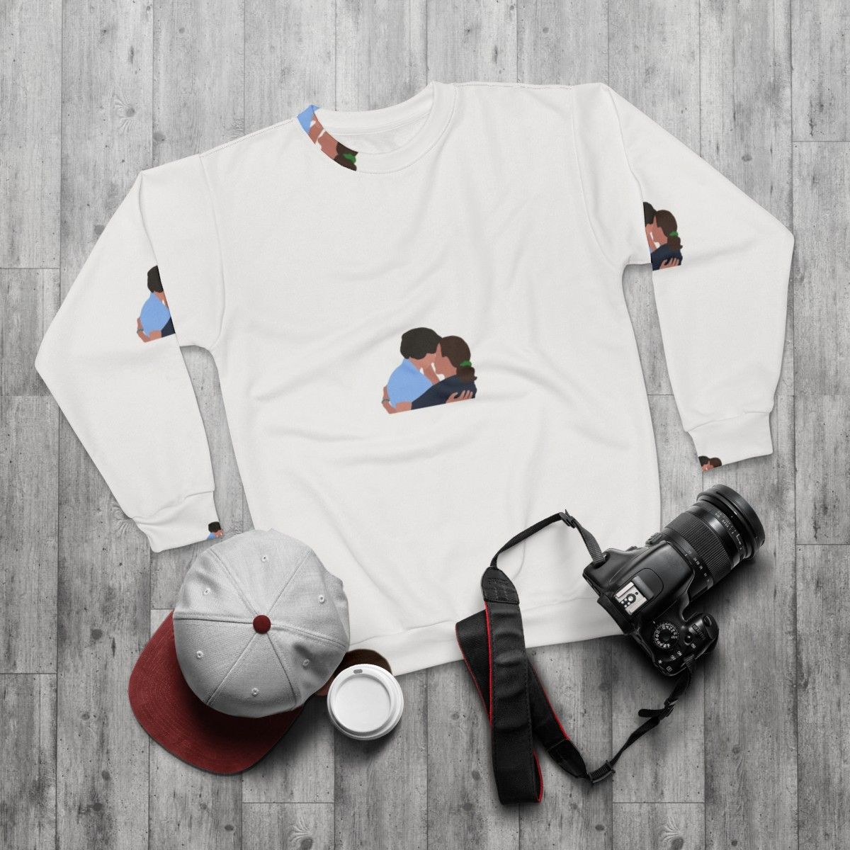 Mike and El Stranger Things Netflix Sweatshirt - flat lay