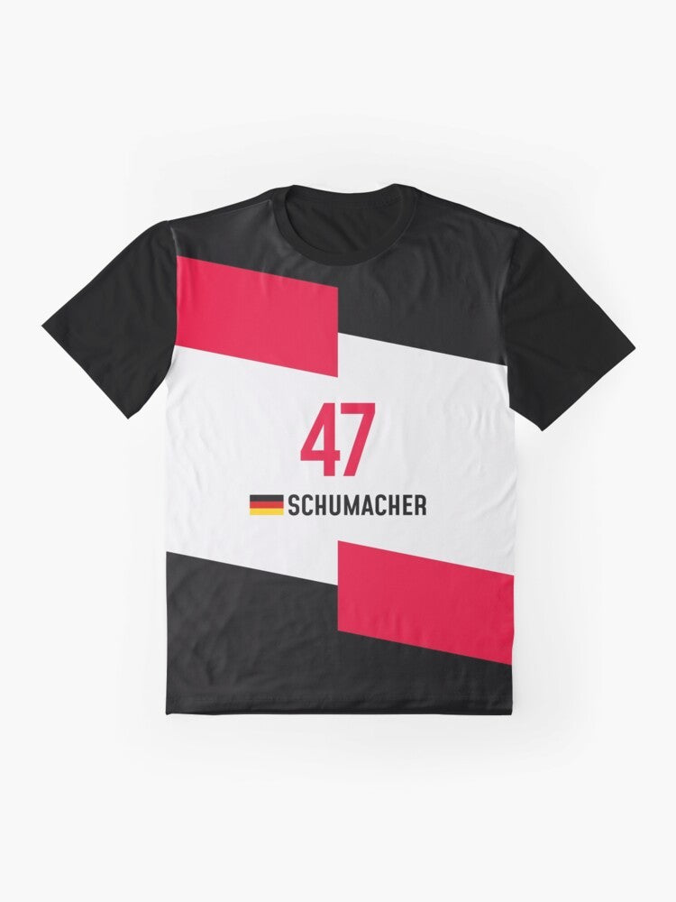 2021 F1 Formula One Schumacher #47 Graphic T-Shirt - Flat lay