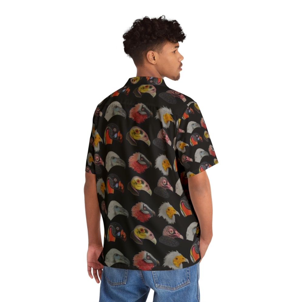 Bearded griffon vulture Hawaiian shirt with tropical nature print - People Back