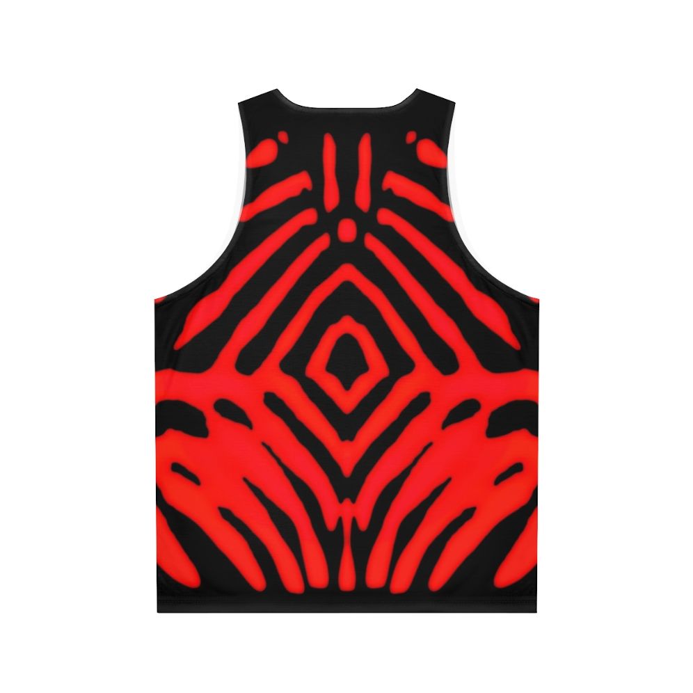 Unisex Ruby Diamond Pattern Tank Top - Back