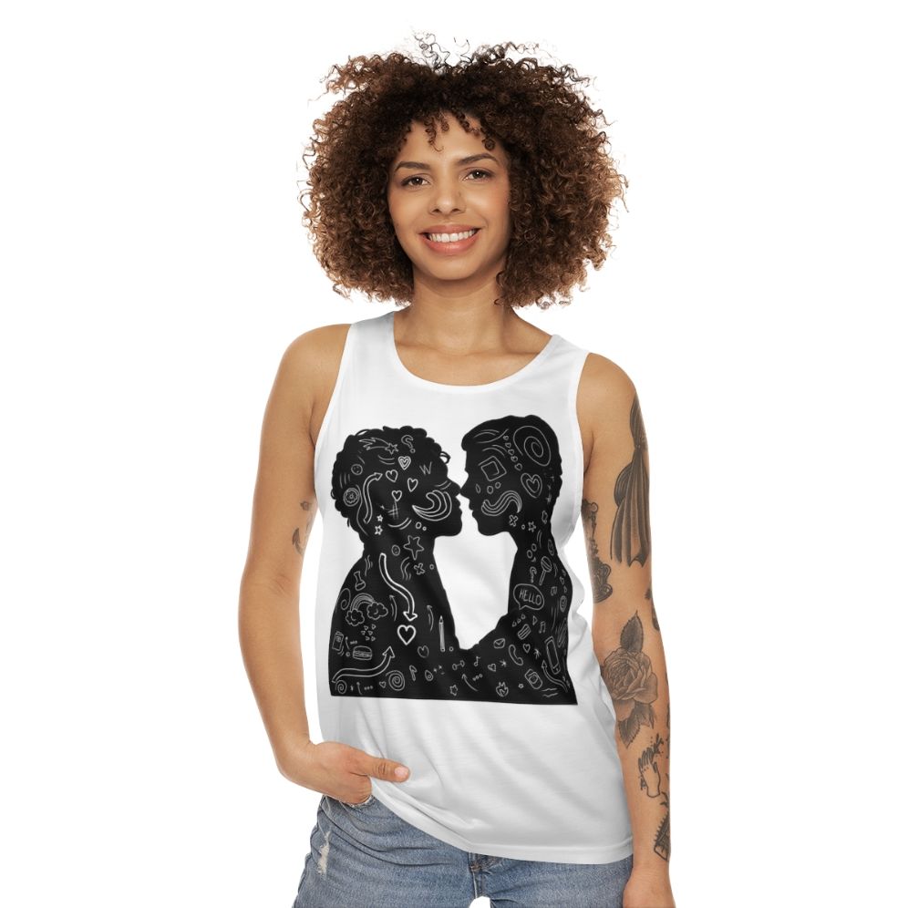 Unisex tank top featuring 'Best Friend' design inspired by Netflix series 'Young Royals' - women