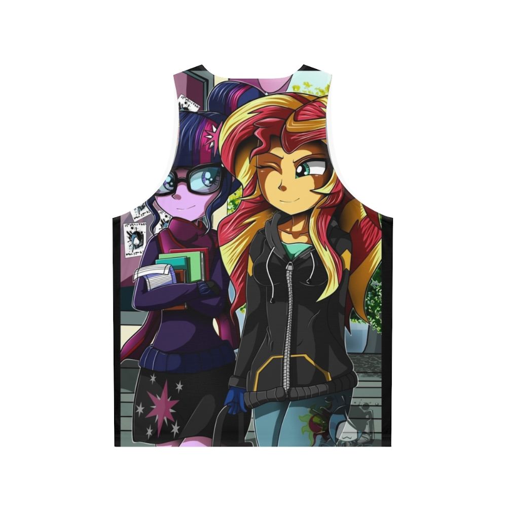 Equestria Girls Twilight and Sunset Unisex Tank Top - Back