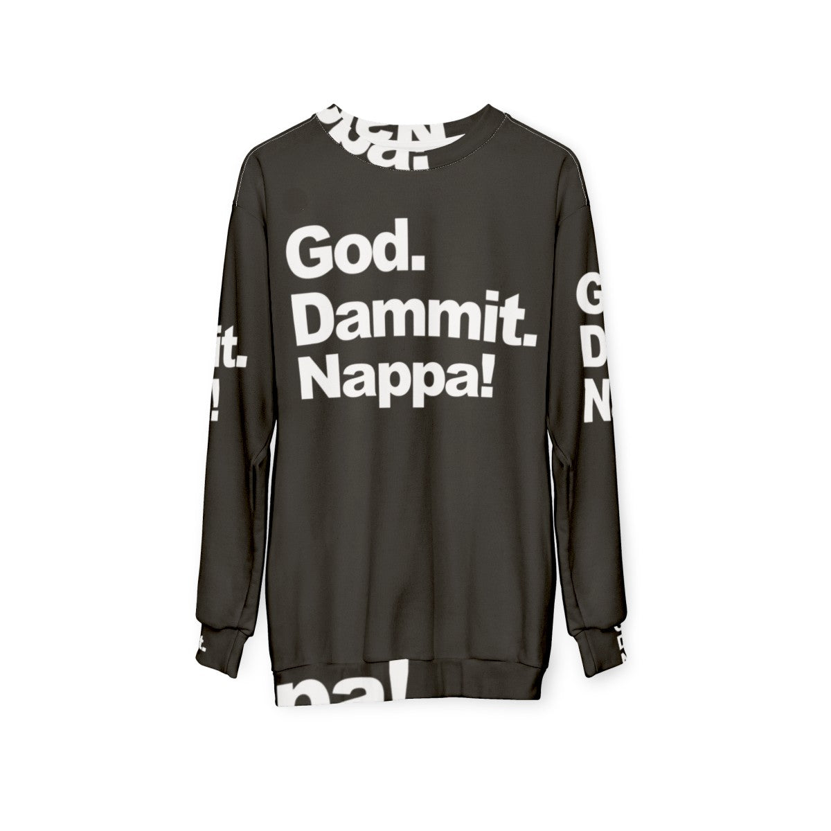 God Dammit Nappa Dragon Ball Z Abridged Parody Sweatshirt - hanging