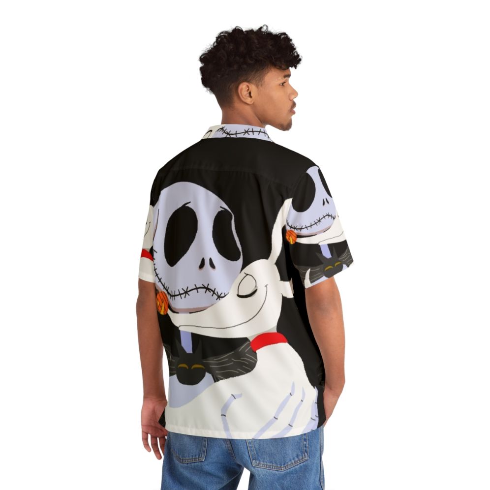 Jack Skellington Hawaiian Shirt with Ghost Dog - People Back