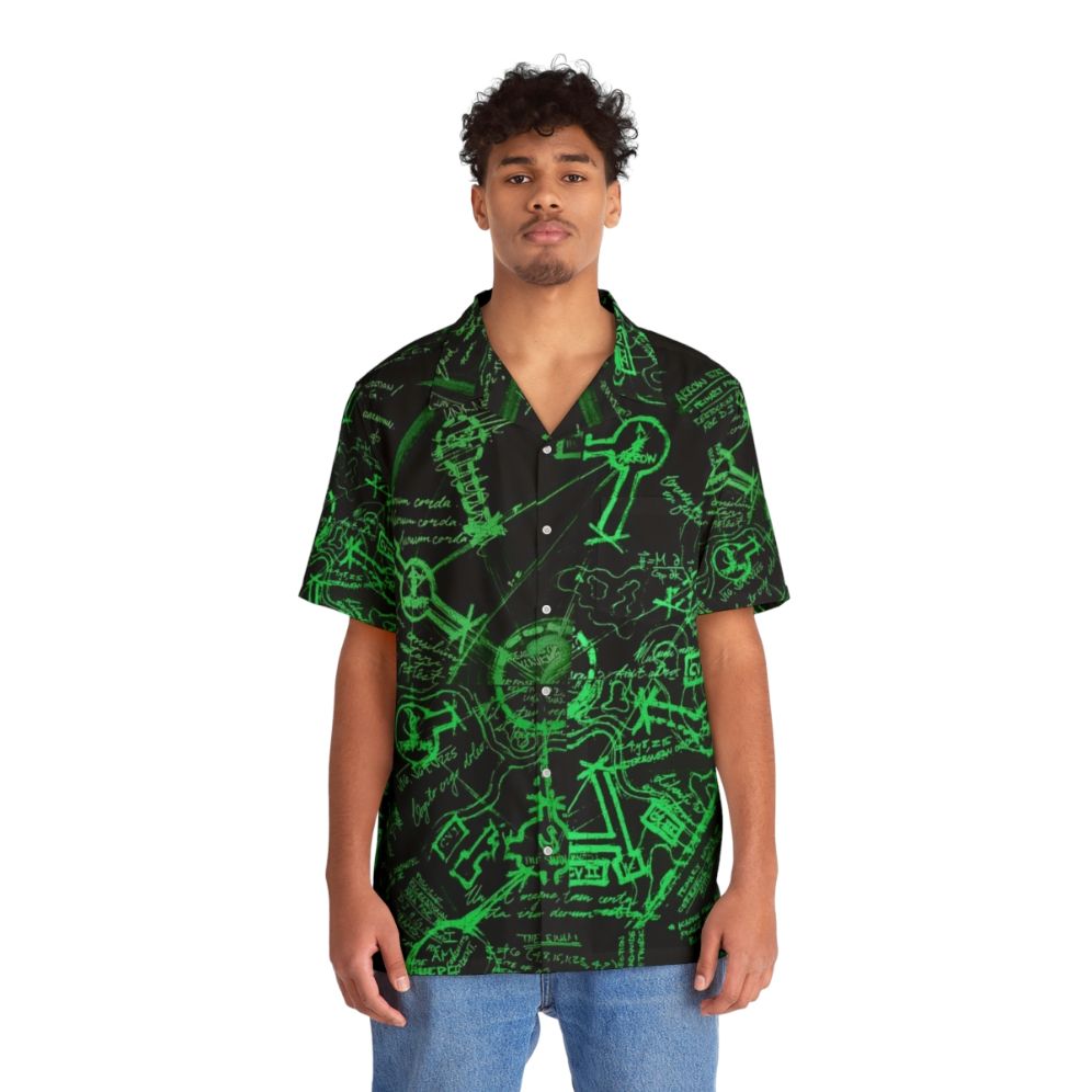 Vintage Lost TV Show Dharma Stations Blast Door Map Hawaiian Shirt - People Front