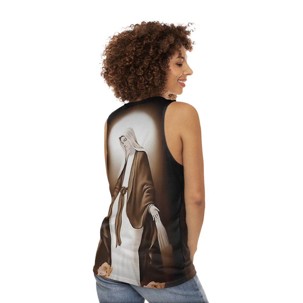 St Bernadette Vision Unisex Tank Top - women back