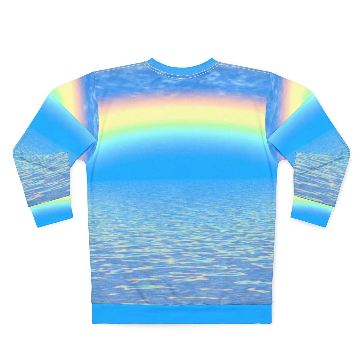 Colorful rainbow sweatshirt with abstract patterns - Back