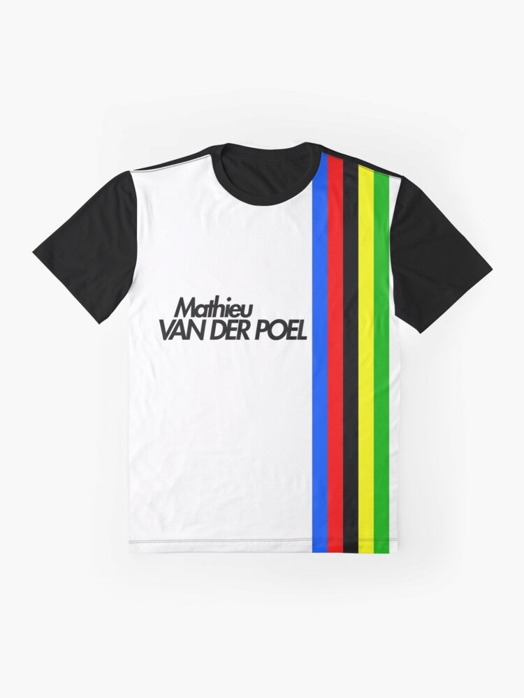 Mathieu van der Poel World Champion cycling graphic t-shirt - Flat lay